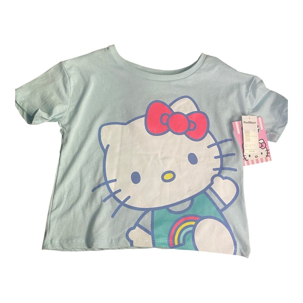 Hello Kitty Girls Blue Crop T-Shirt 6X – Sanrio Outfit NWT